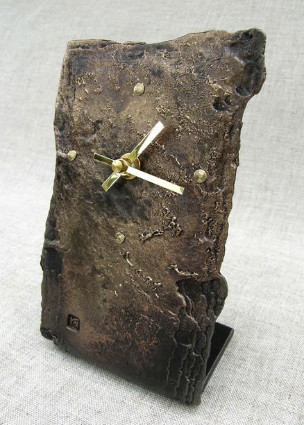 Upright Bronzed Clock